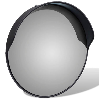 Specchio Traffico Convesso Nero Plastica PC per Esterni 30 cm | homemem39