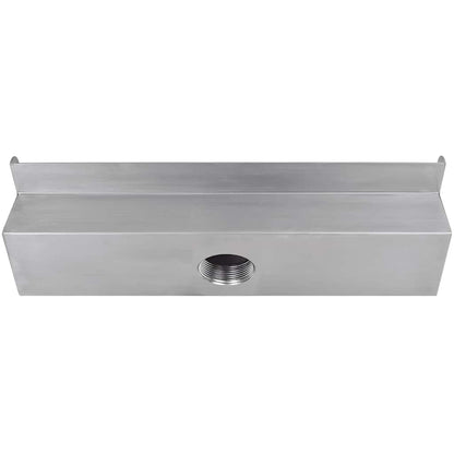 Fontana a Cascata per Giardino Rettangolare Acciaio Inox 45 cm