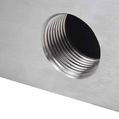 Fontana a Cascata per Giardino Rettangolare Acciaio Inox 45 cm