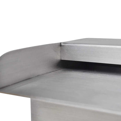 Fontana a Cascata per Giardino Rettangolare Acciaio Inox 45 cm | homemem39