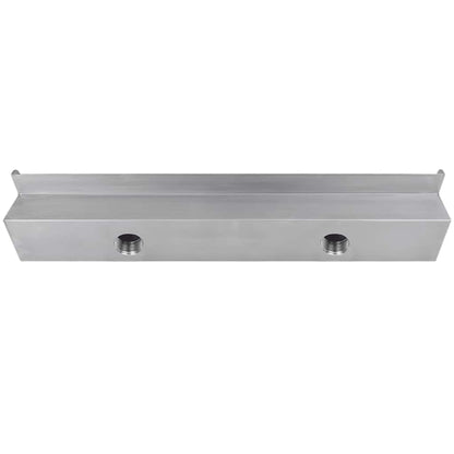Fontana a Cascata per Giardino Rettangolare Acciaio Inox 60 cm