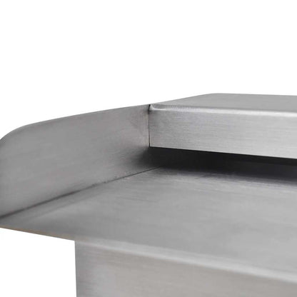 Fontana a Cascata per Giardino Rettangolare Acciaio Inox 60 cm