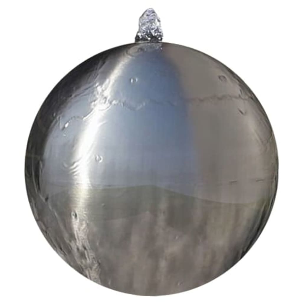 Fontana da Giardino a Sfera con LED in Acciaio Inox 20 cm | homemem39