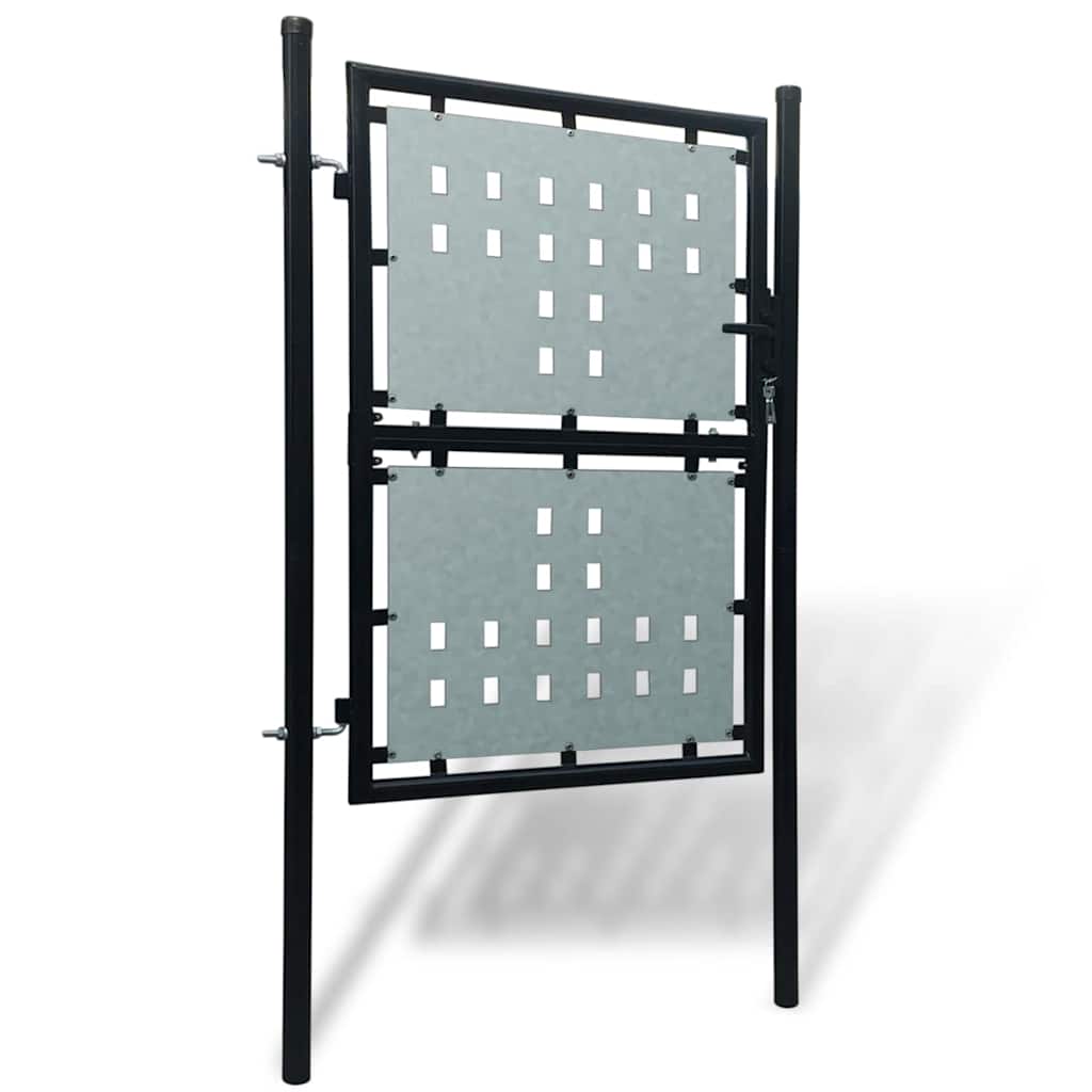 Cancello per Recinzione a una Porta Nero 100x150 cm | homemem39