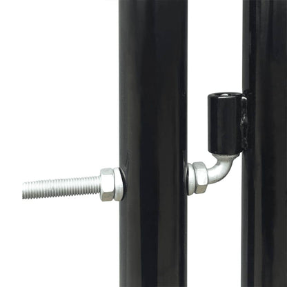 Cancello per Recinzione a una Porta Nero 300x125 cm | homemem39