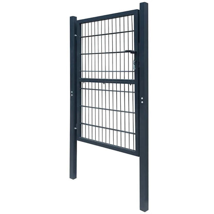Cancello per Recinzione 2D (Singolo) Grigio Antracite 100x180 cm | homemem39