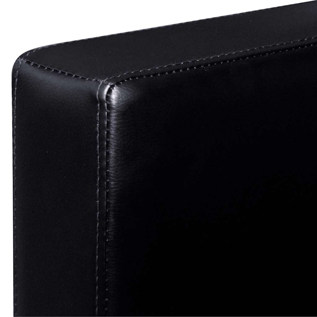 Divano Componibile a 3 Posti in Pelle Artificiale Nero - homemem39