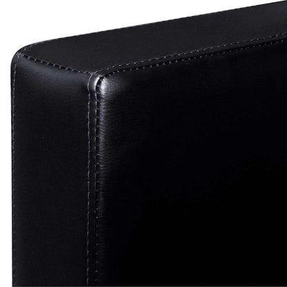 Divano Componibile a 3 Posti in Pelle Artificiale Nero - homemem39