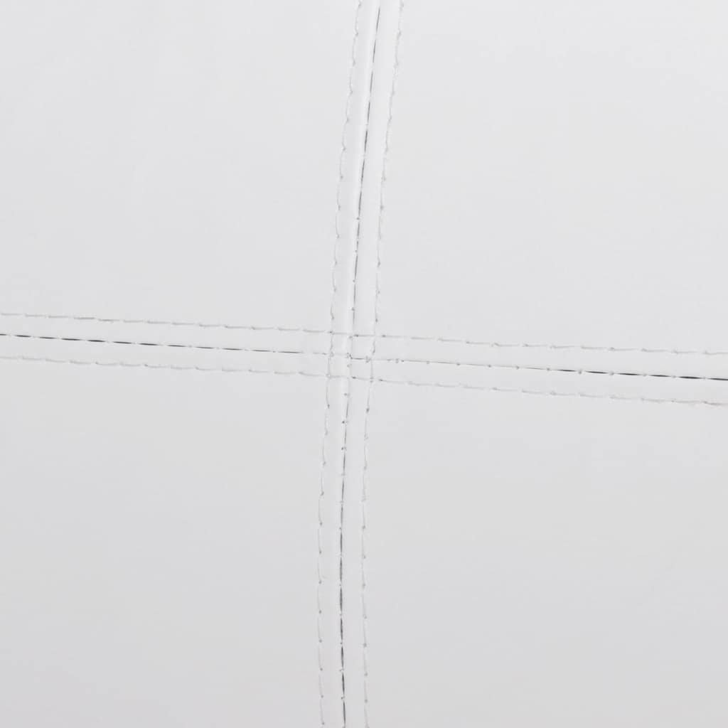 Divano Modulare 3 Posti in Pelle Artificiale Bianco