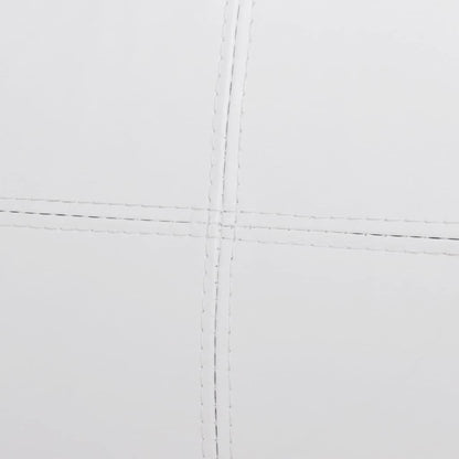 Divano Modulare 3 Posti in Pelle Artificiale Bianco