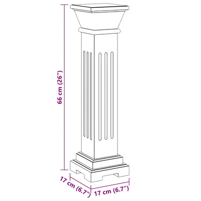 Supporto piante forma pilastro classico quadrato MDF - homemem39