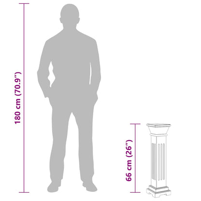 Supporto piante forma pilastro classico quadrato MDF - homemem39