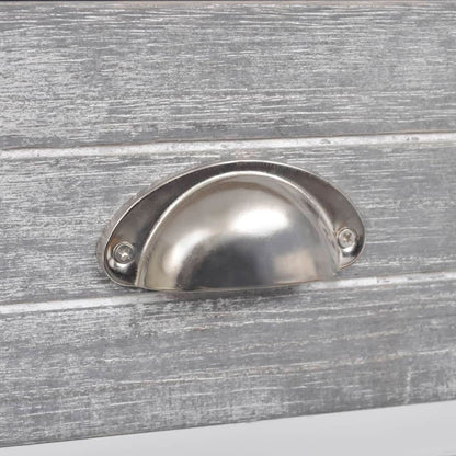 Comodino con 1 Cassetto Grigio e Bianco - homemem39