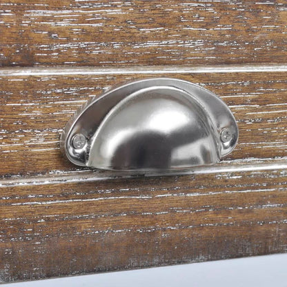 Comodino con 1 Cassetto Marrone e Bianco - homemem39