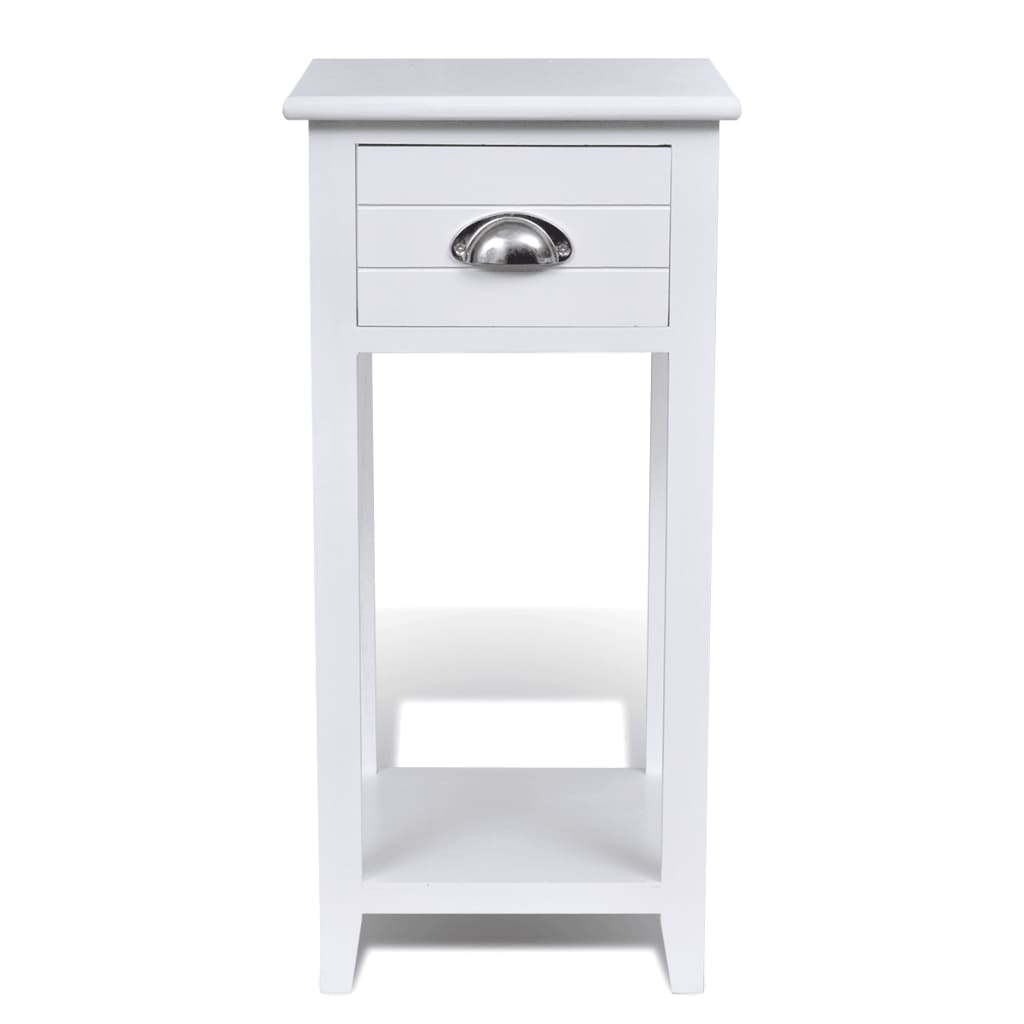 Comodino con 1 Cassetto Bianco | homemem39
