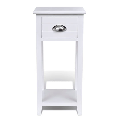 Comodino con 1 Cassetto Bianco | homemem39