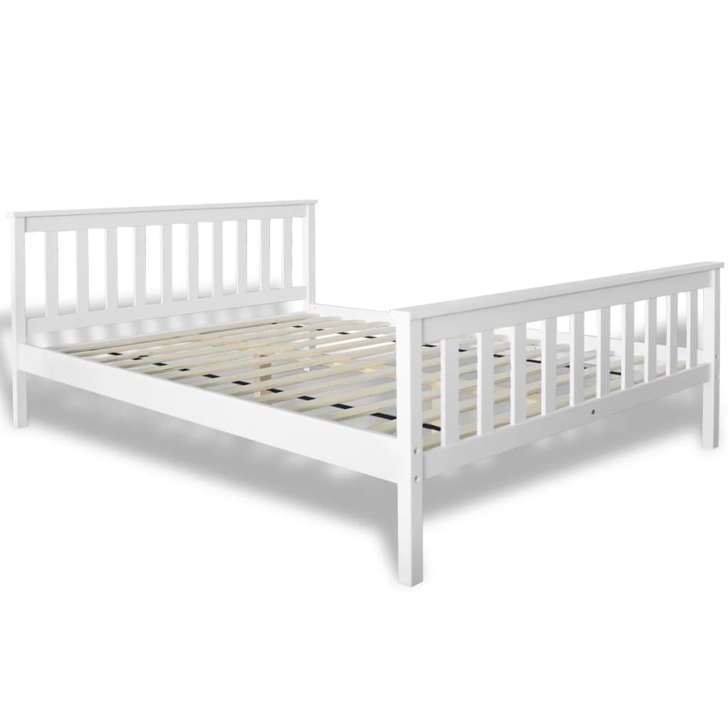 Letto con Materasso in Massello di Pino 140x200 cm | homemem39