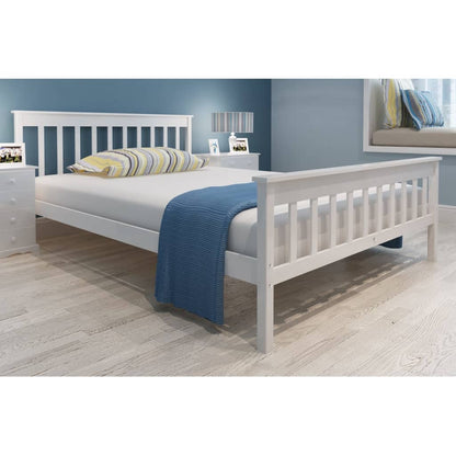 Letto con Materasso in Massello di Pino 140x200 cm | homemem39