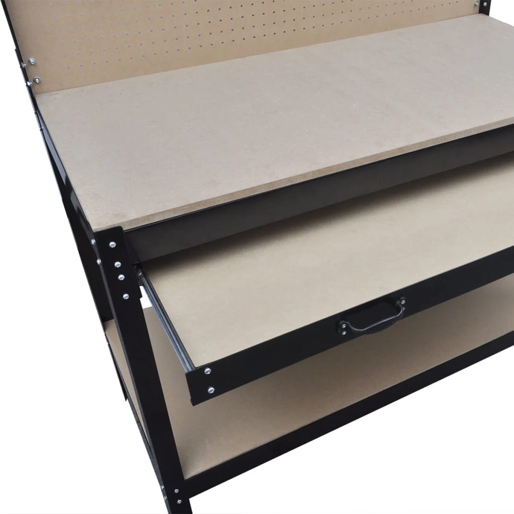 Banco da Lavoro con Pannello Forato e Cassetto - homemem39