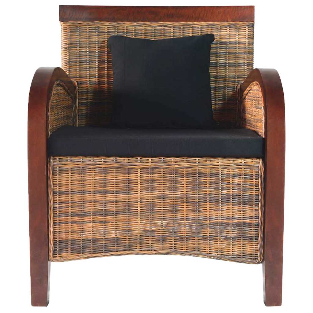 Poltrona in Rattan Intrecciato a Mano