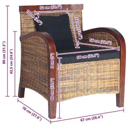 Poltrona in Rattan Intrecciato a Mano | homemem39