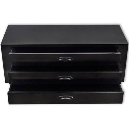 Cassettiera Porta Attrezzi in Metallo con 3 Cassetti Nera