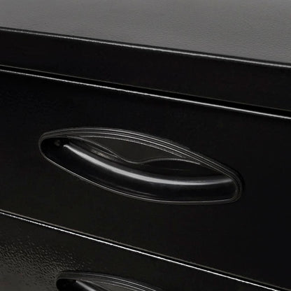 Cassettiera Porta Attrezzi in Metallo con 3 Cassetti Nera