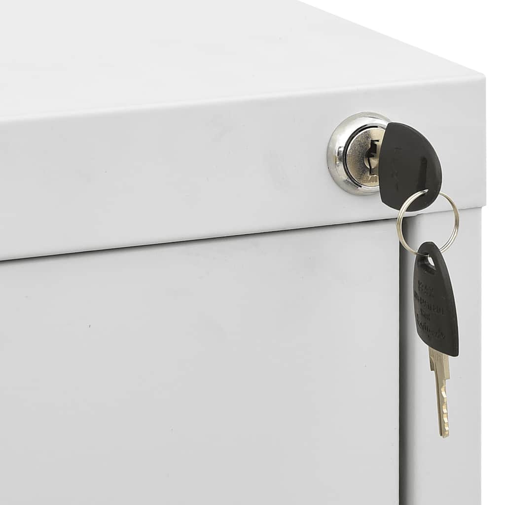 Schedario Grigio Chiaro 46x62x102,5 cm in Acciaio | homemem39