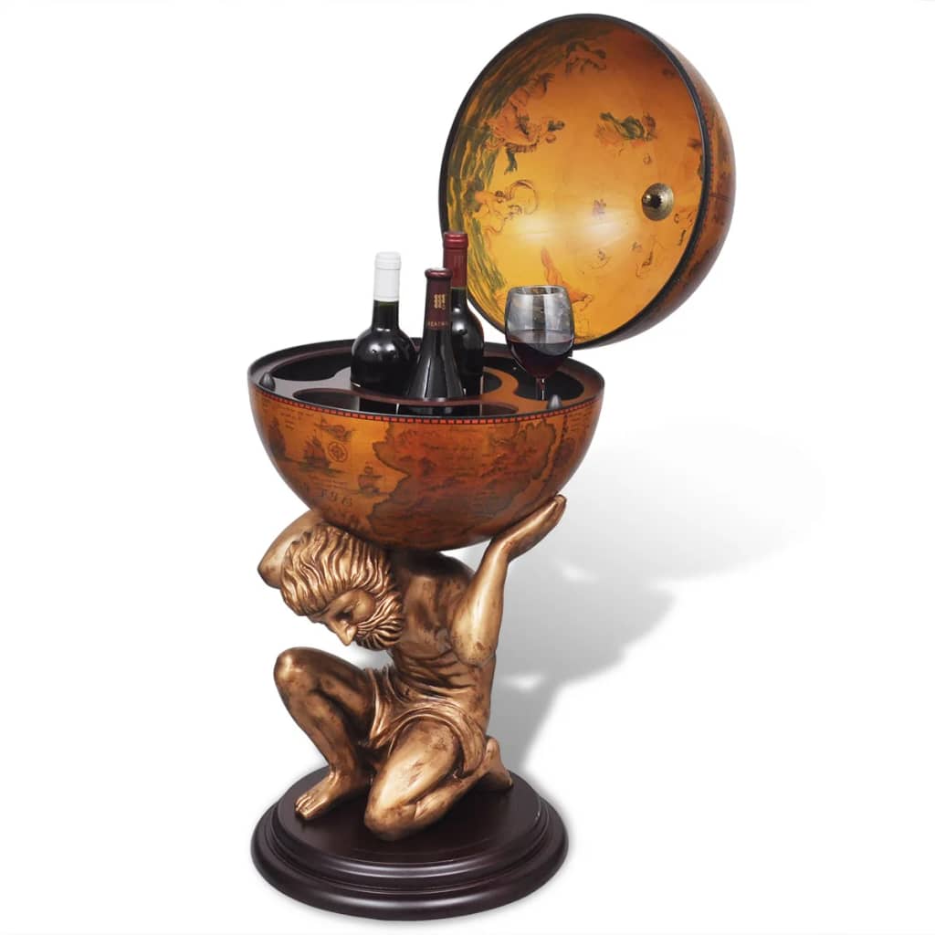 Bar a Globo Portabottiglie Vino Design Atlas 42x42x85 cm | homemem39