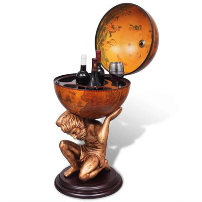 Bar a Globo Portabottiglie Vino Design Atlas 42x42x85 cm - homemem39