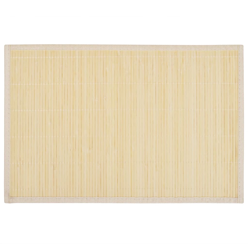 6 Tovagliette di Bamboo 30 x 45 cm Naturale - homemem39