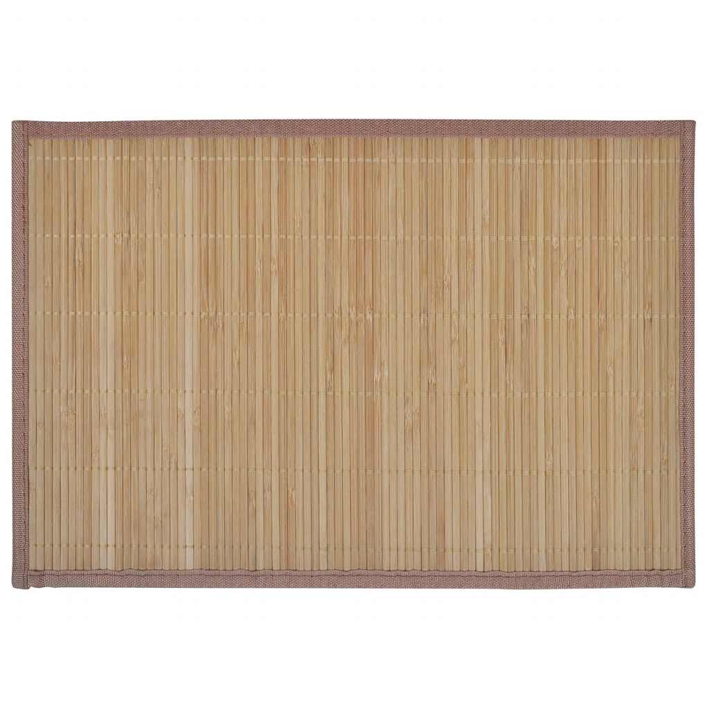 6 Tovagliette di Bamboo 30 x 45 cm Marrone