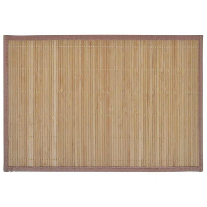 6 Tovagliette di Bamboo 30 x 45 cm Marrone