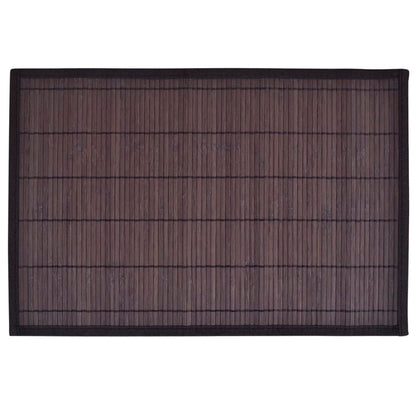 Tovagliette in Bambù 6 pz 30 x 45 cm Marrone Scuro | homemem39