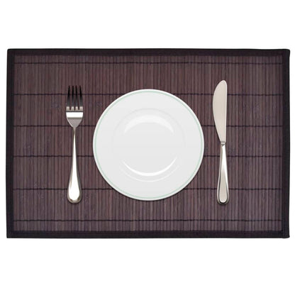 Tovagliette in Bambù 6 pz 30 x 45 cm Marrone Scuro | homemem39