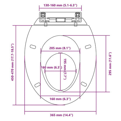 Copriwater a Chiusura Ammortizzata Bianco Ovale