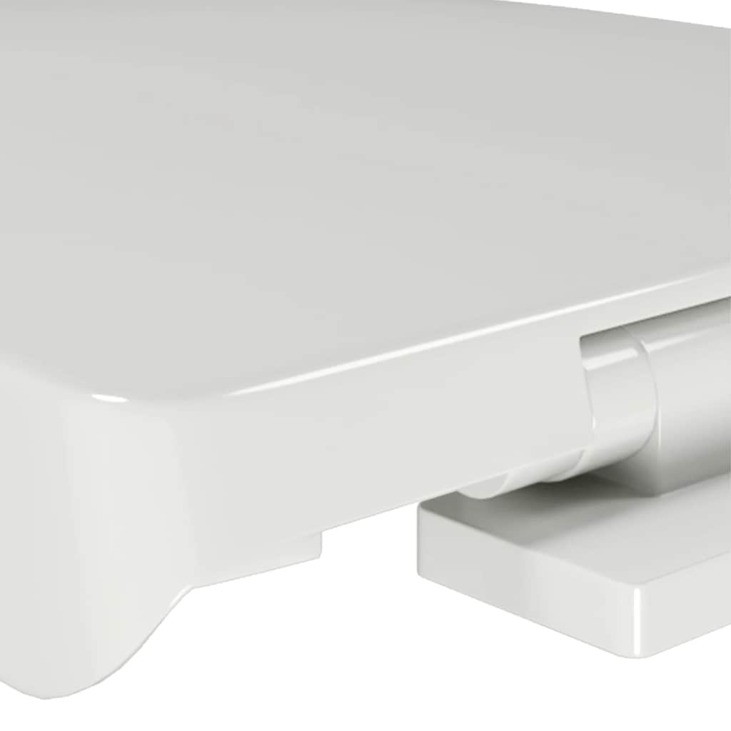 Copriwater a Chiusura Ammortizzata Bianco Quadrato