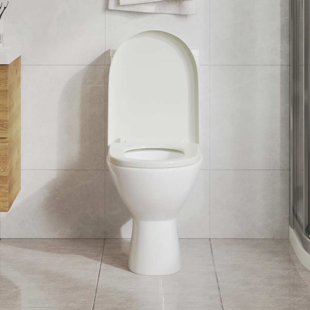 Copriwater Ammortizzato e Sgancio Rapido Bianco Quadrato | homemem39