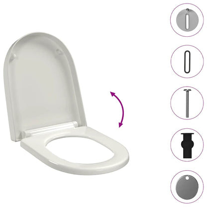 Copriwater Ammortizzato e Sgancio Rapido Bianco Quadrato | homemem39