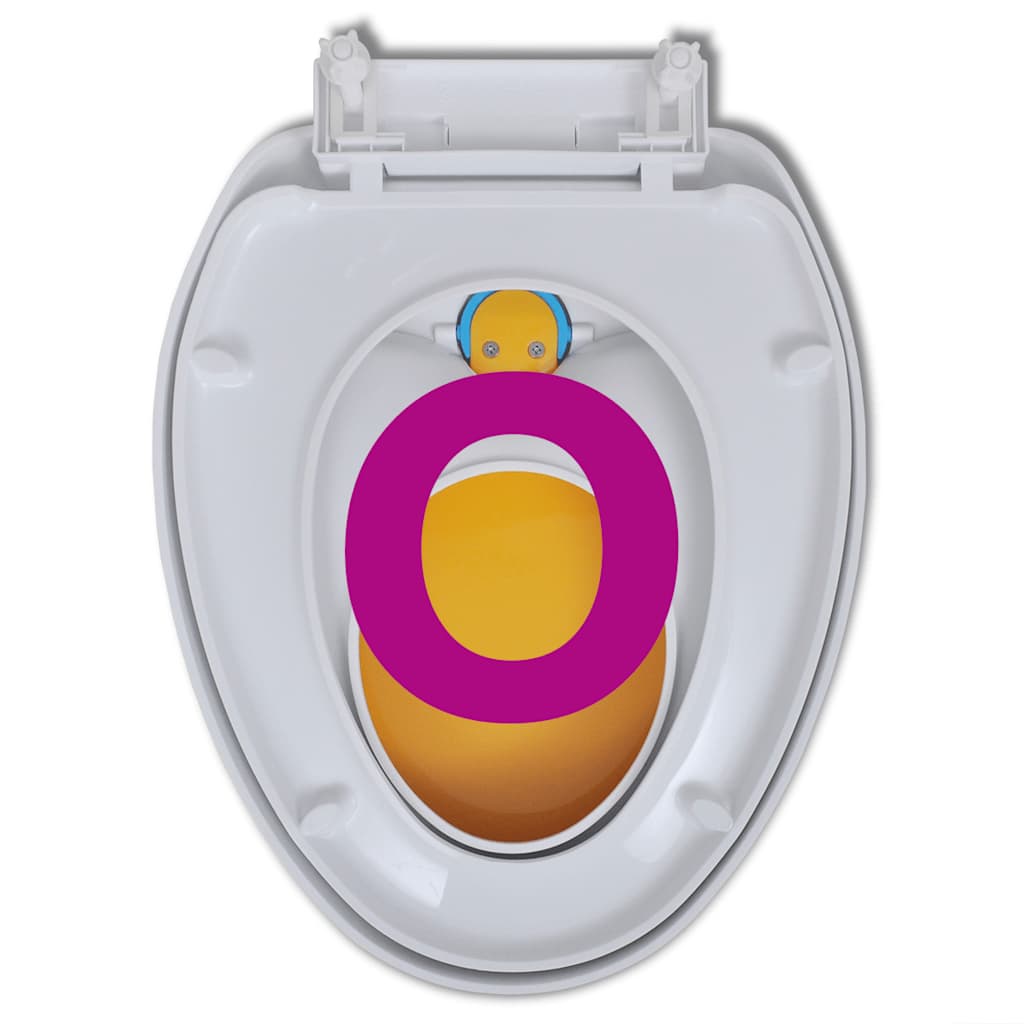Copriwater Ammortizzato Bianco e Giallo per Adulti/Bambini