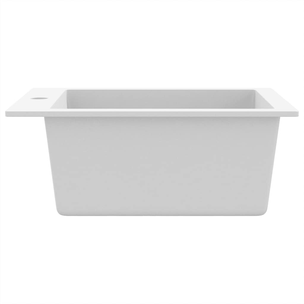 Lavandino Cucina Granito 1 Lavello ad Incasso Bianco | homemem39