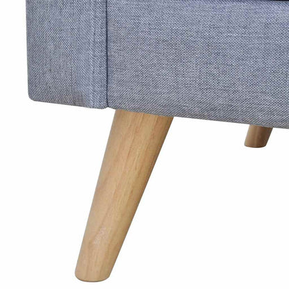 Divano a 2 Posti in Tessuto Grigio Chiaro | homemem39