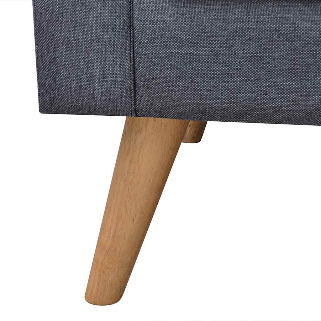 Divano a 3 Posti in Tessuto Grigio Scuro | homemem39