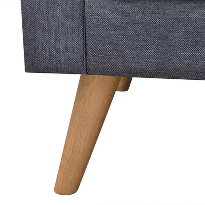 Divano a 3 Posti in Tessuto Grigio Scuro | homemem39