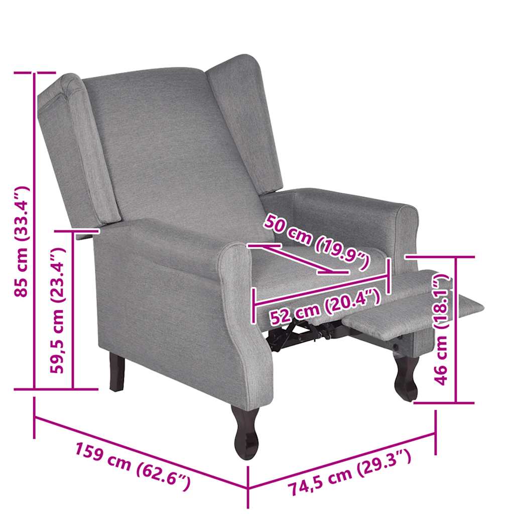 Poltrona Grigia in Tessuto