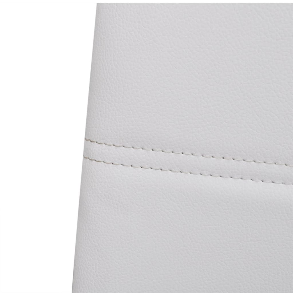 Sedie da Pranzo a Sbalzo 2 pz Bianche in Similpelle - homemem39