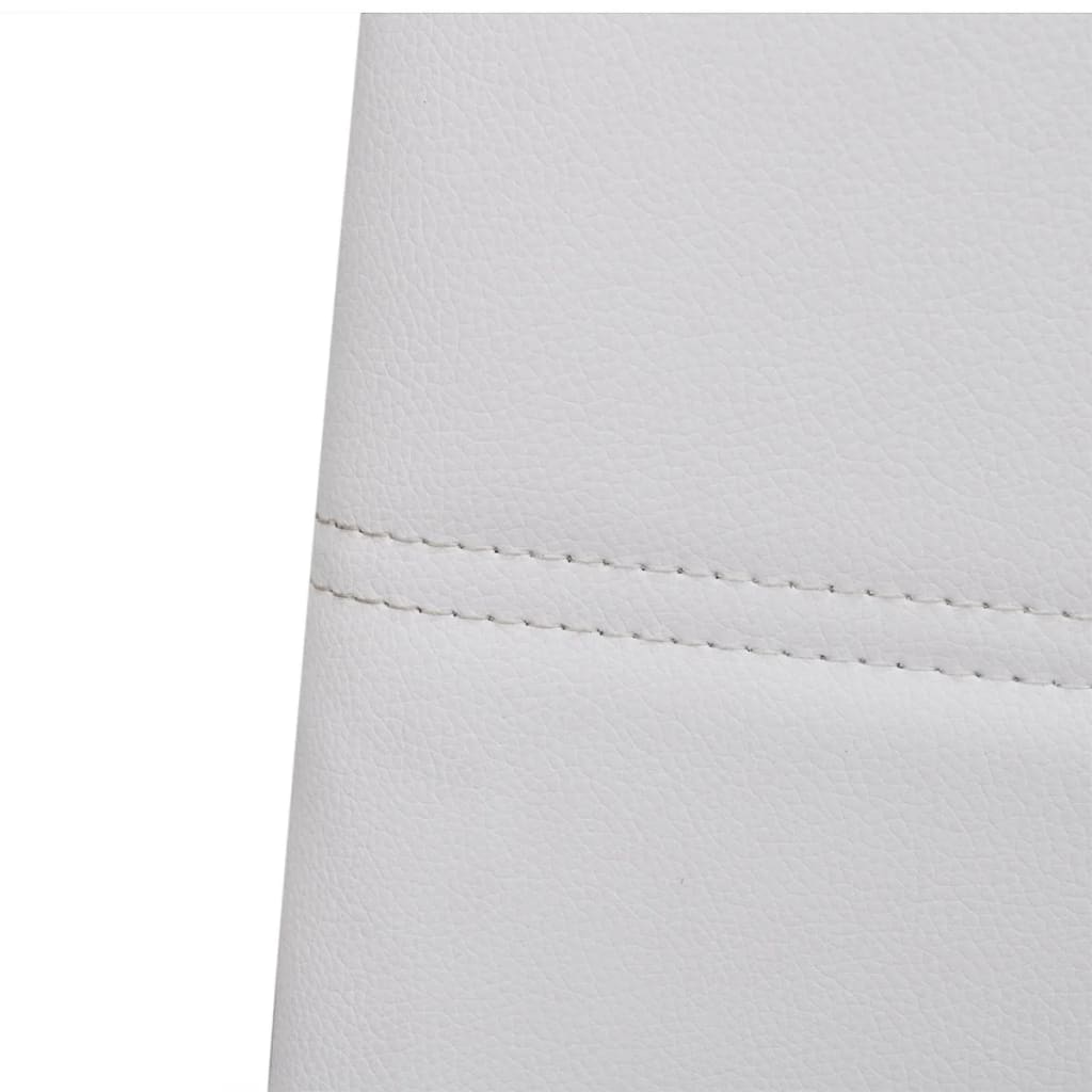 Sedie da Pranzo a Sbalzo 4 pz Bianche in Similpelle - homemem39