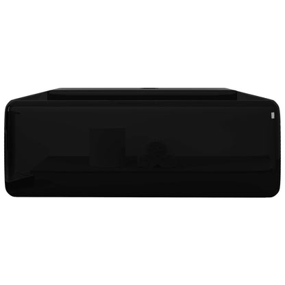 Lavandino in Ceramica Nera Quadrato con Foro Rubinetto/ Trabocco - homemem39