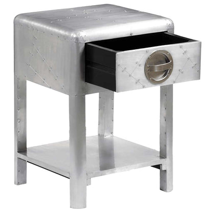 Tavolino Aereo in Alluminio 1 Cassetto Vintage Aircraft Airman