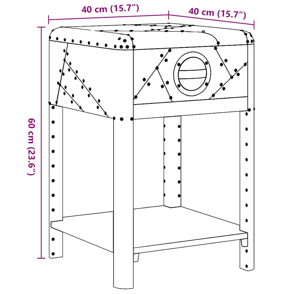Tavolino Aereo in Alluminio 1 Cassetto Vintage Aircraft Airman